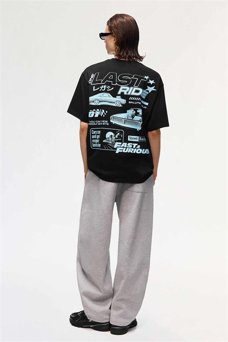 Футболка с коротким рукавом и принтом «Форсаж» артикул 155927542