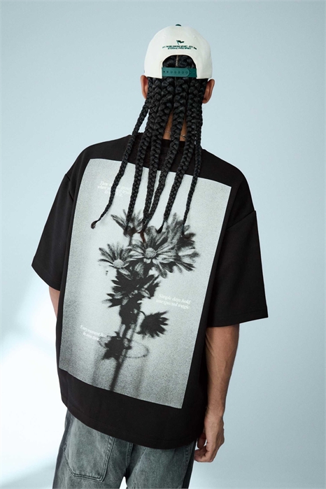 Флисовая футболка с принтом и короткими рукавами артикул 155657316