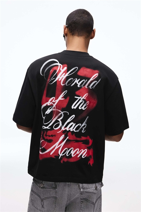 Футболка с короткими рукавами и принтом свободного кроя артикул 155224845