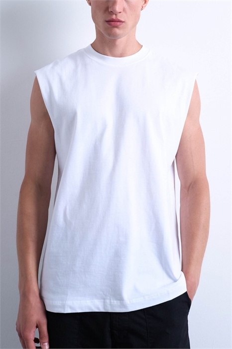 Футболка без рукавов свободного кроя артикул 139760544
