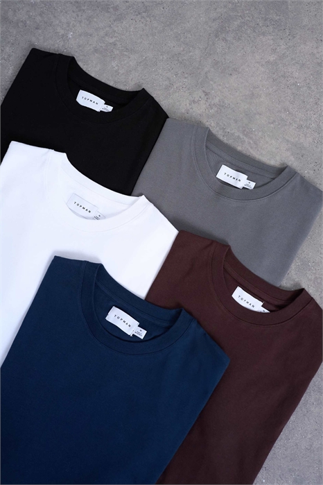 Набор из 5 футболок классического кроя артикул 150750753
