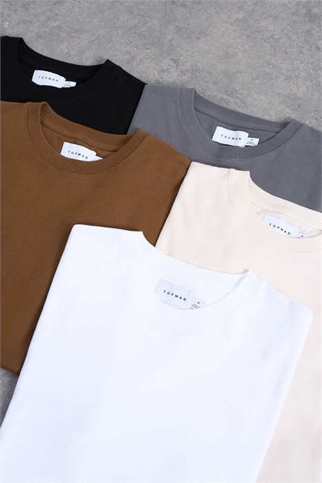 Набор из 5 футболок классического кроя артикул 150750896