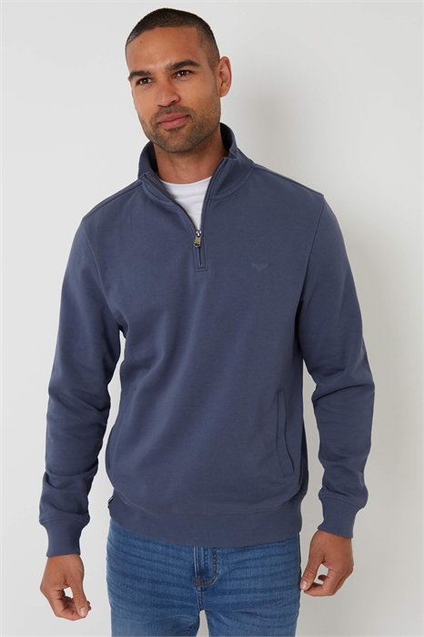 Свитшот с четвертью молнии артикул 153599916