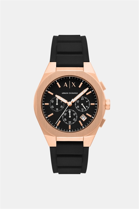 Мужские часы с кварцевым механизмом и функцией синхронизации хронографа, черная нержавеющая сталь артикул 151461272