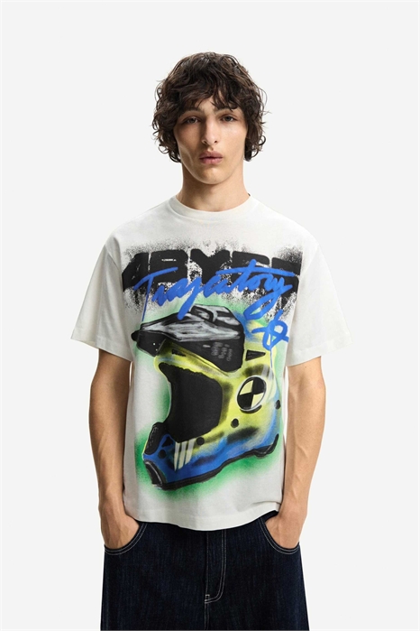 Футболка с коротким рукавом и принтом артикул 149765341