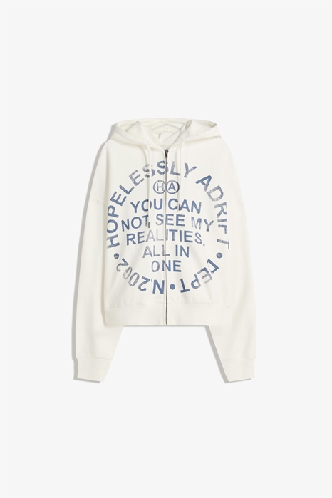 Свитшот с принтом и молнией артикул 151336378