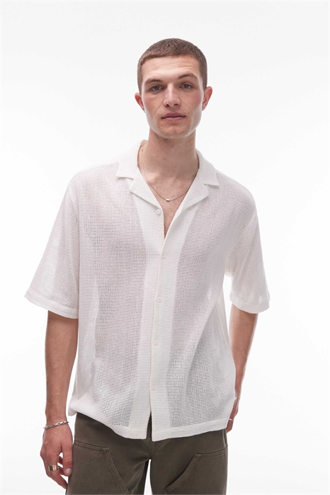 Рубашка вязаная крючком прямого кроя артикул 142351649