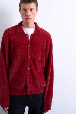 Пушистый вязаный кардиган артикул 147903983