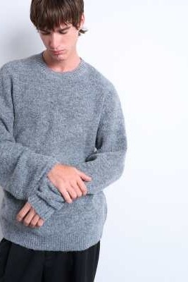 Свитер с круглым вырезом свободного кроя артикул 142120993