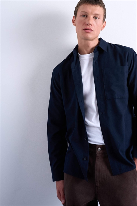 Рубашка из фланели прямого кроя артикул 146855464