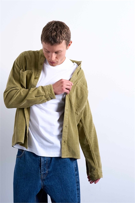 Рубашка из вельвета прямого кроя артикул 146855451