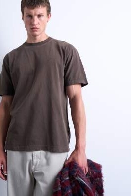 Футболка премиум-класса свободного кроя с вышивкой «Nowhere» артикул 142295653