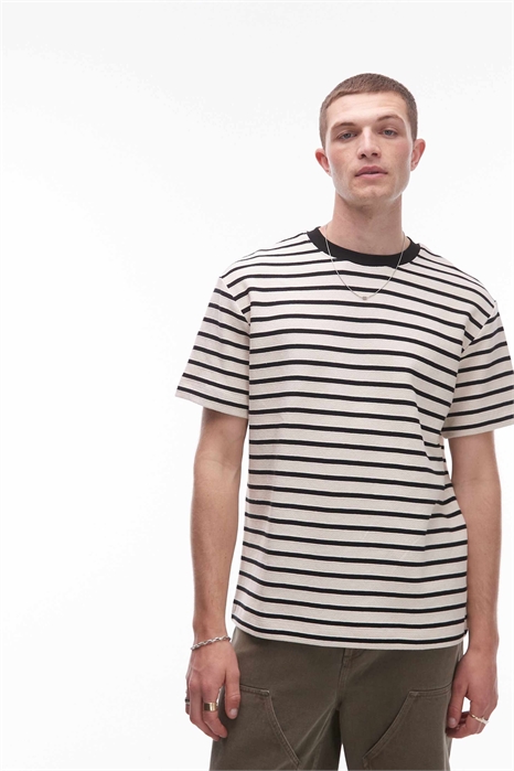 Футболка в полоску свободного кроя артикул 144135104
