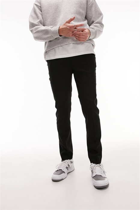 Узкие брюки классического кроя с эластичным поясом артикул 132815286