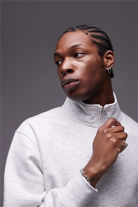 Свитшот с четвертью молнии артикул 135425369