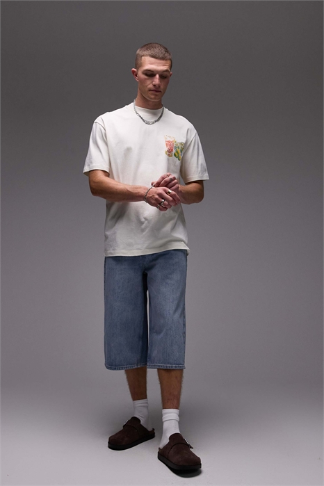 Джинсовые шорты средней длины артикул 142351903