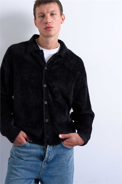 Пушистый вязаный кардиган артикул 147903899