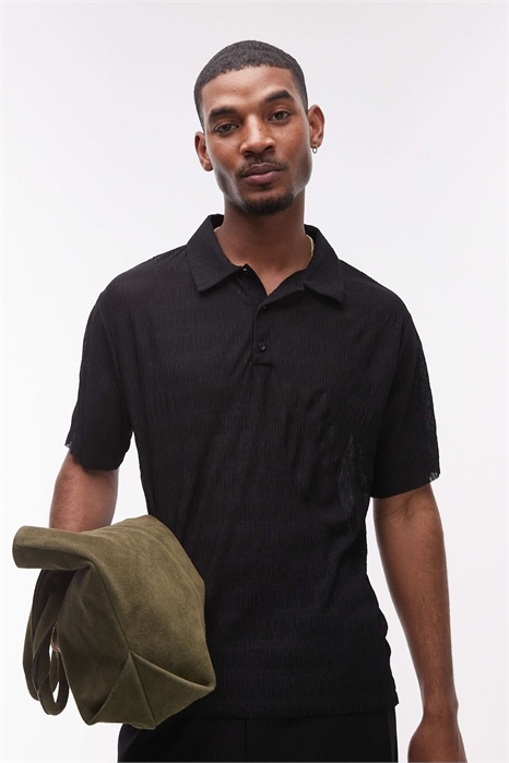 Поло с плиссировкой свободного кроя артикул 142432430