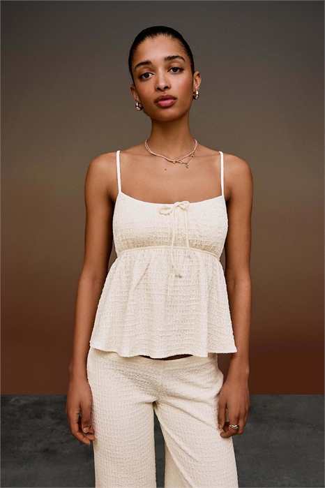 Блестящий топ в стиле рустик артикул 156110582