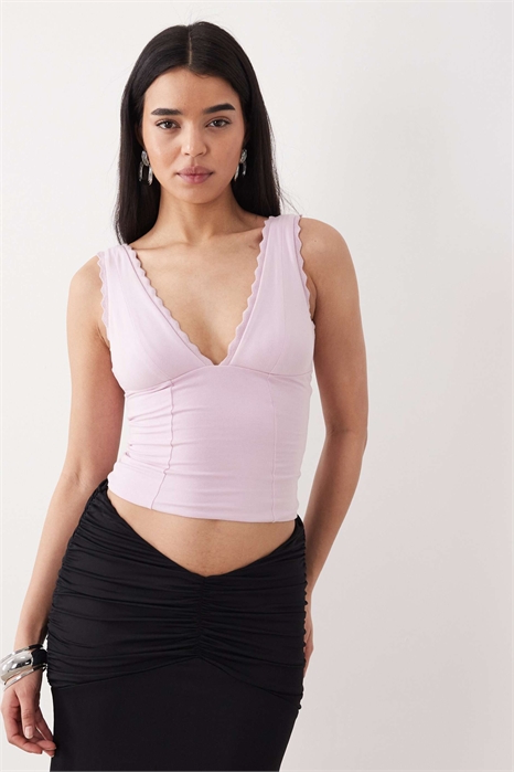 Топ-корсет из джерси с глубоким вырезом артикул 155642622