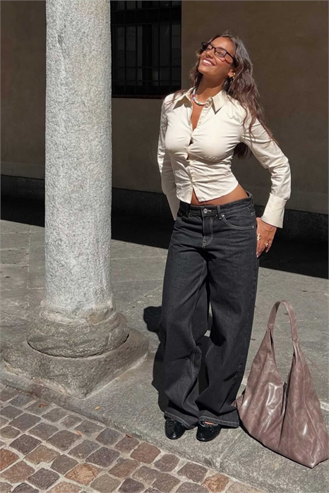 Джинсы в стиле бойфренд артикул 151702677