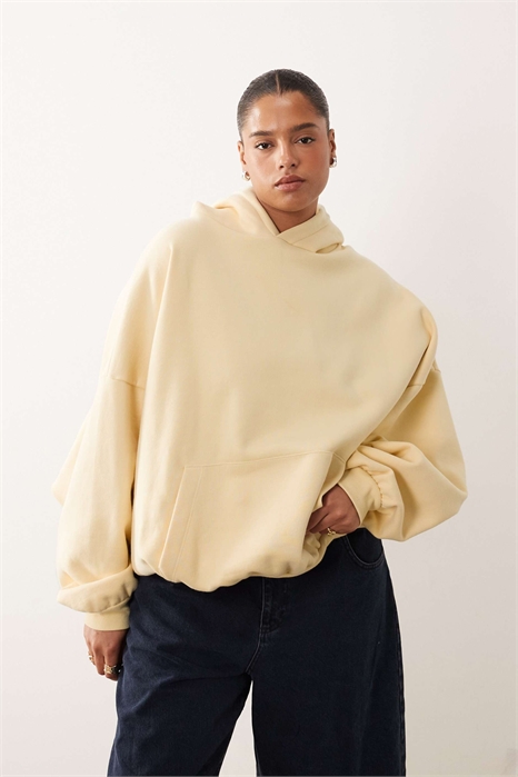 Оверсайз-худи премиум-класса из плотной ткани с капюшоном артикул 148383185