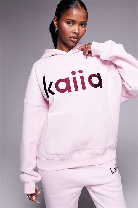 Оверсайз-худи с вышитым логотипом из ткани с высоким содержанием хлопка co-ord артикул 147996477