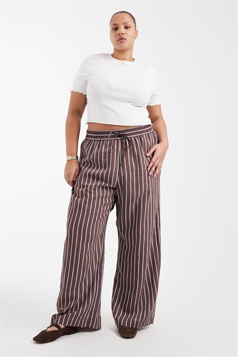 Брюки New Look Curve с широкими брючинами и полосками артикул 153786601