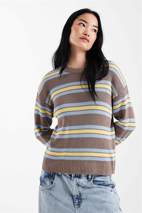 Свитер из трикотажа с добавлением хлопка артикул 155574276