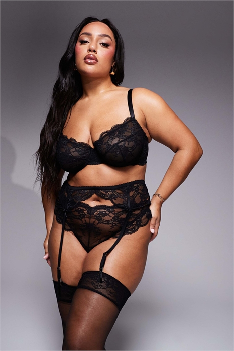 ASOS DESIGN Curve Lola — бюстгальтер с косточками и кружевом артикул 150366929