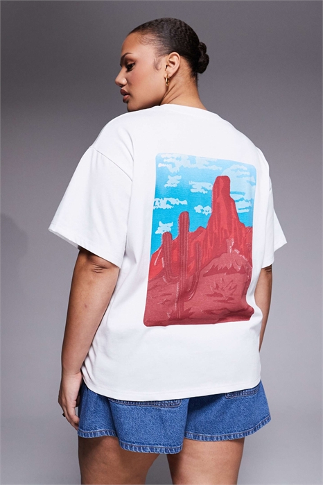 Футболка свободного кроя с принтом «Аризона» артикул 153323604