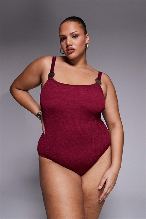 Купальник с гофрированной текстурой артикул 153323603