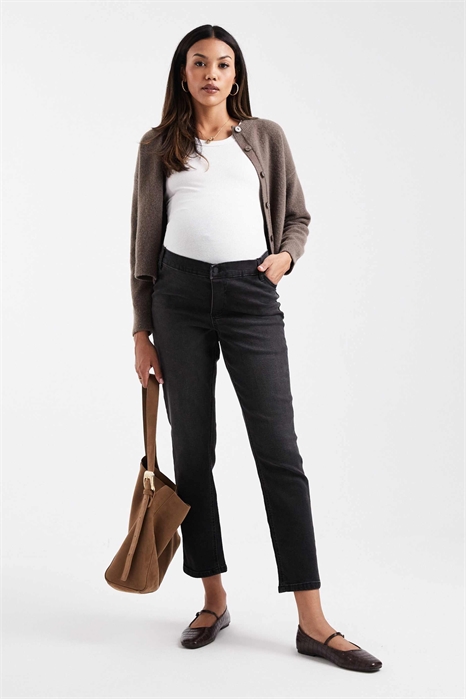 ASOS DESIGN — джинсы для беременных «Mom» с зауженным кроем и комфортной посадкой артикул 131099056