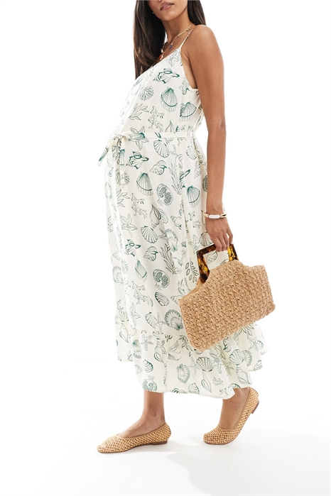 Простое платье-комбинация до щиколотки артикул 144210721