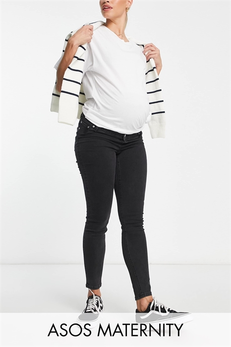 ASOS DESIGN — джинсы-скинни для беременных артикул 121293391