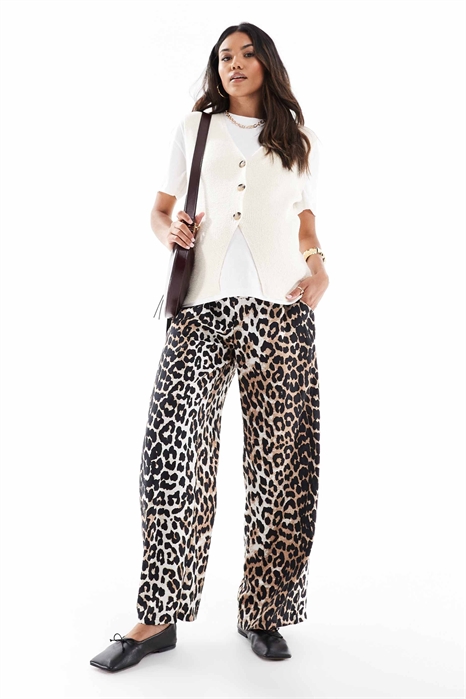 Брюки с широкими штанинами артикул 142803375