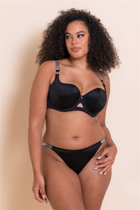 Бюстгальтер с балконетной чашкой и диамантовой отделкой для полной груди артикул 153669635