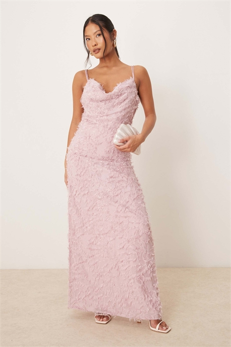 Макси-платье с капюшоном и текстурированной майкой артикул 140234083