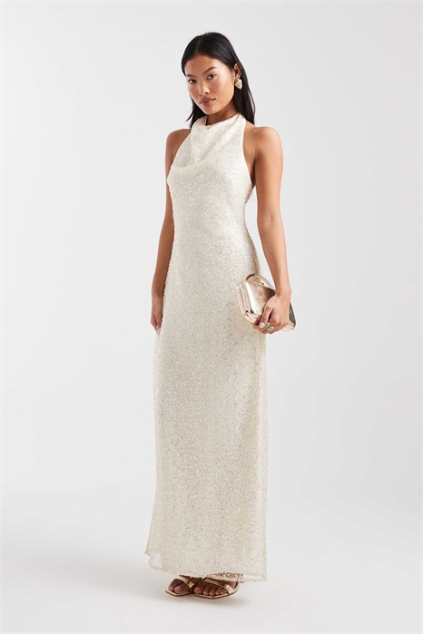 Forever New Bridal: макси-платье с открытыми плечами и пайетками для миниатюрных девушек артикул 153280161