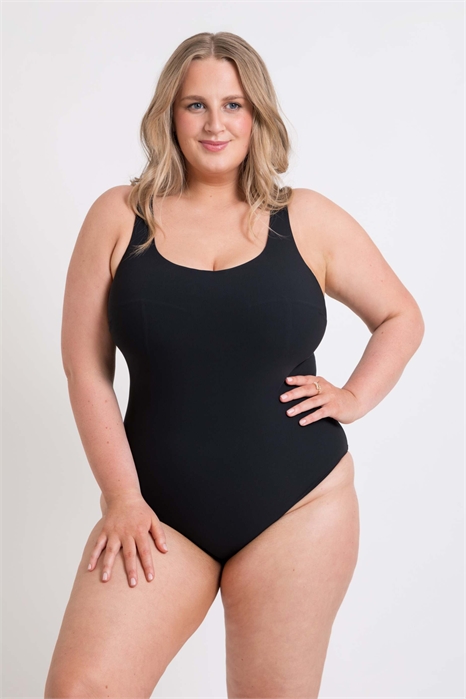 Купальник с глубоким вырезом и без бретелек для полной груди артикул 153657381