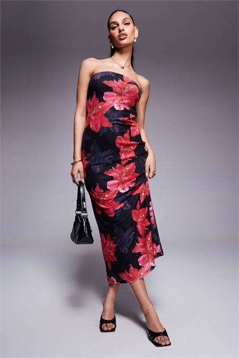 Макси-платье с сетчатой повязкой на голове артикул 140562736