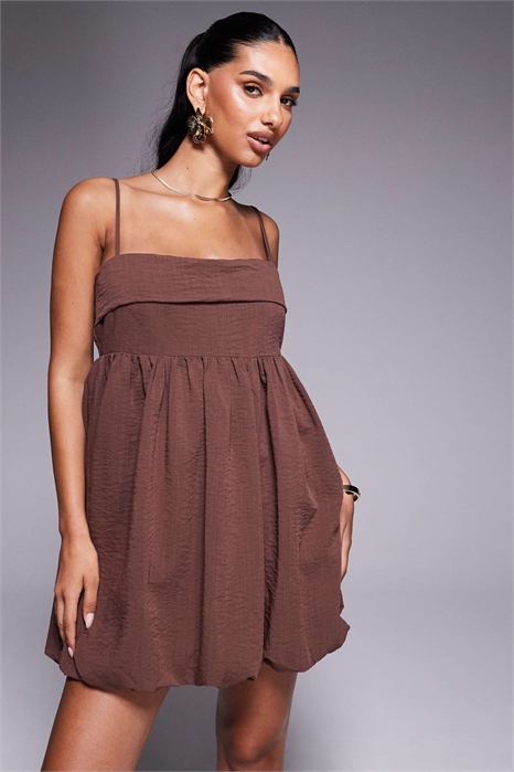 Мини-платье Layken с камизольной горловиной, отворотом и квадратным вырезом артикул 140137395