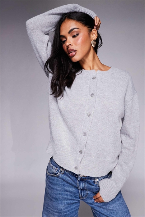 Кардиган «Меланхолия» с ребристыми манжетами и подолом, застегивающийся на пуговицы артикул 148071647