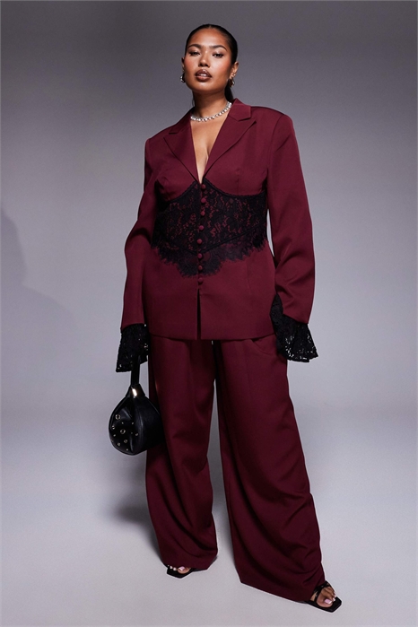 Брюки с широкими брючинами, скроенные по фигуре co-ord артикул 145946735