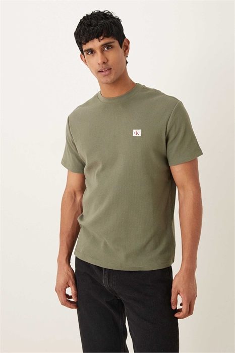 Футболка с принтом в виде вафельного узора артикул 154178246