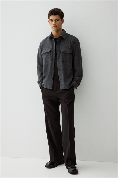 Рубашка из войлока Regular Fit артикул 1227148008