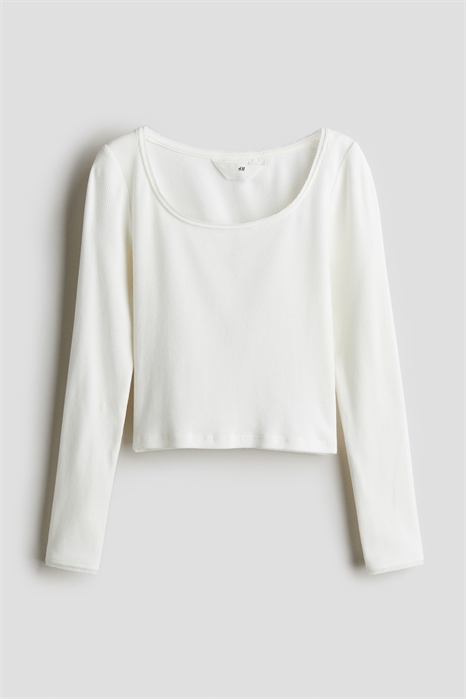 Ребристый топ с отделкой пико артикул 1246132003