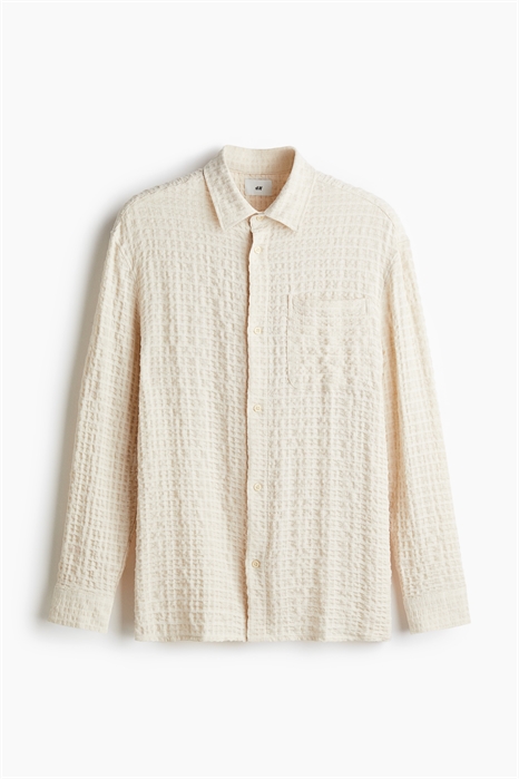 Рубашка Regular Fit с текстурированным плетением артикул 1262297001