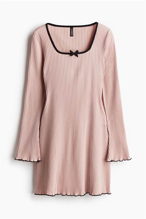 Ребристое платье с расклешенной юбкой артикул 1288455002