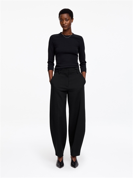 Брюки с застежкой-молнией и широкими брючинами артикул 1323223001